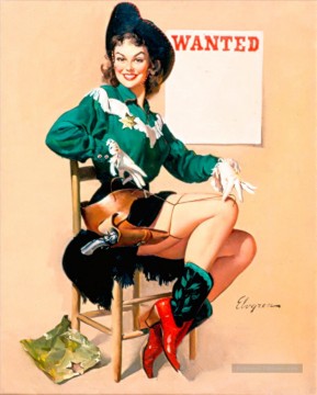 Filles pin up œuvres - Elvgren Wanted pin up